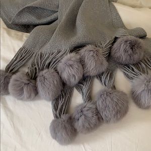 Fur Pom Pom Scarf